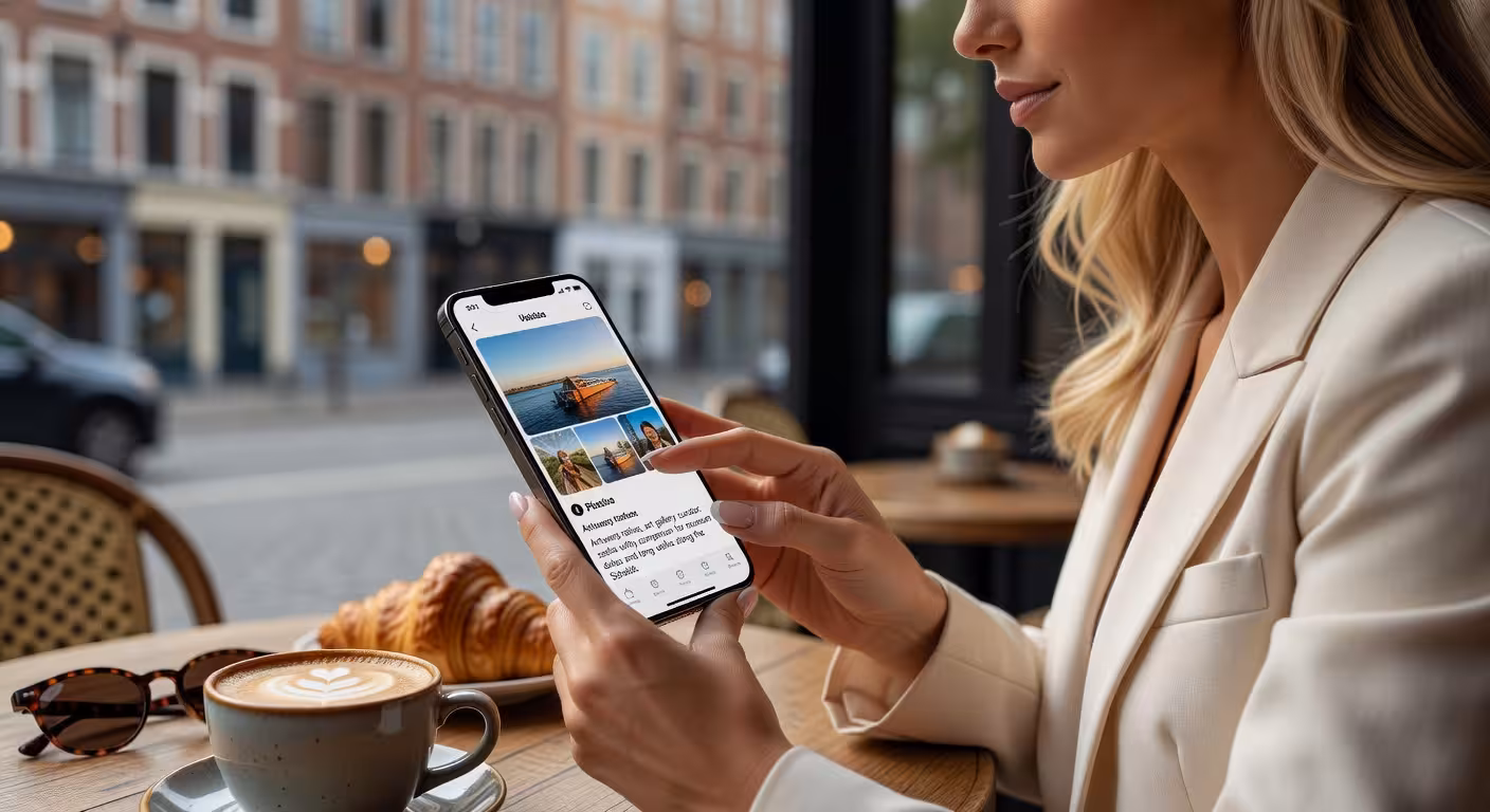 Smartphone scherm toont profiel editor voor sugar dating app