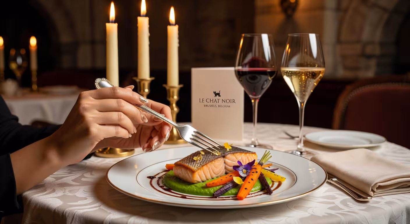 Verfijnd gerecht in sterrenrestaurant tijdens exclusieve sugar date