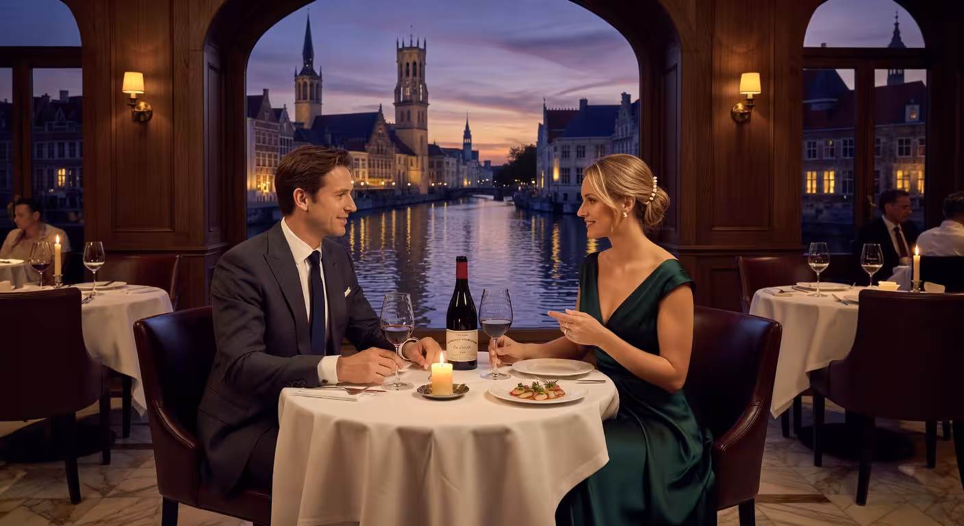 Sugar dating diner in verfijnd restaurant met uitzicht op Gentse gracht